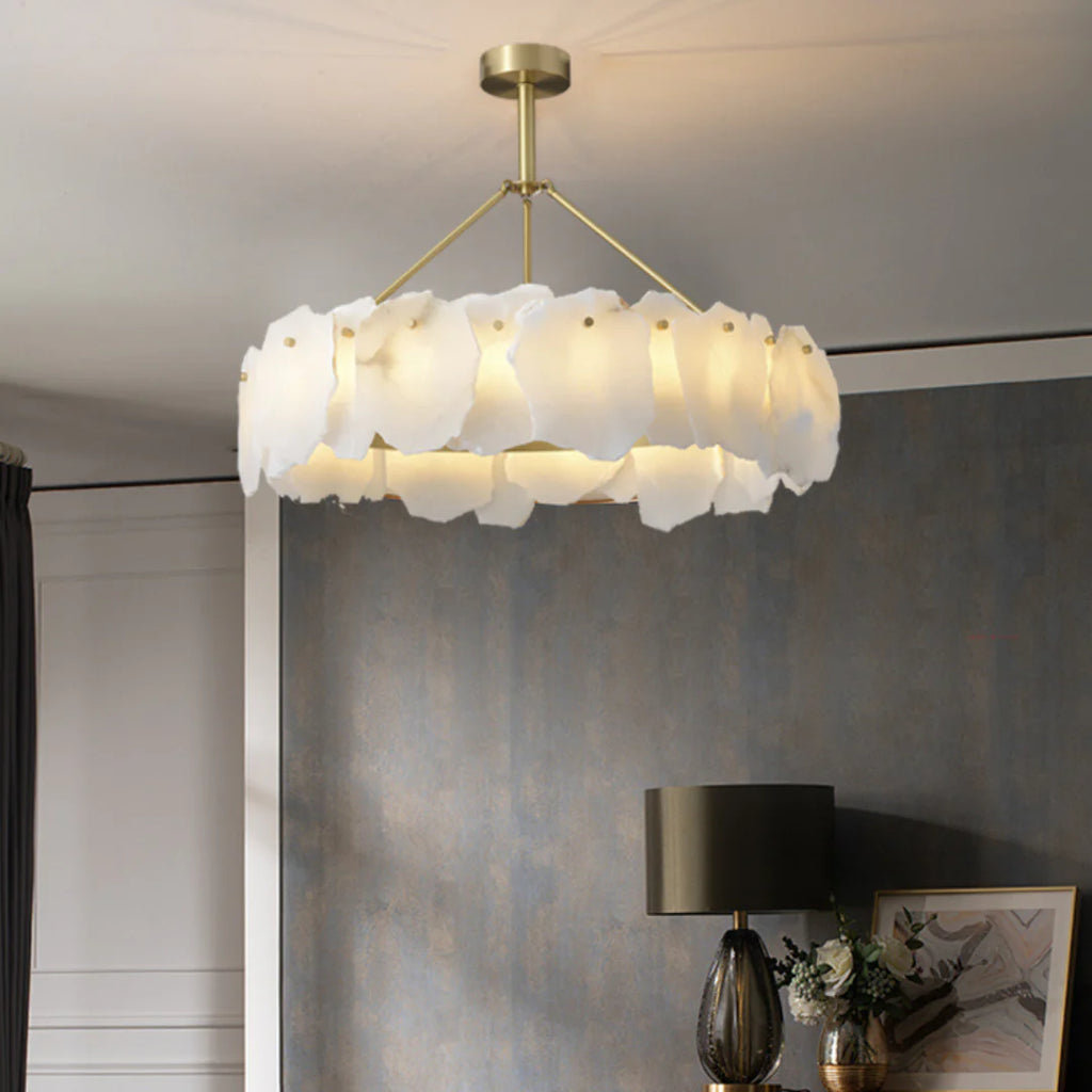 Irregular Burton Alabaster Chandelier