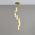 Cylindrical Celestial Alabaster Cascade Chandelier