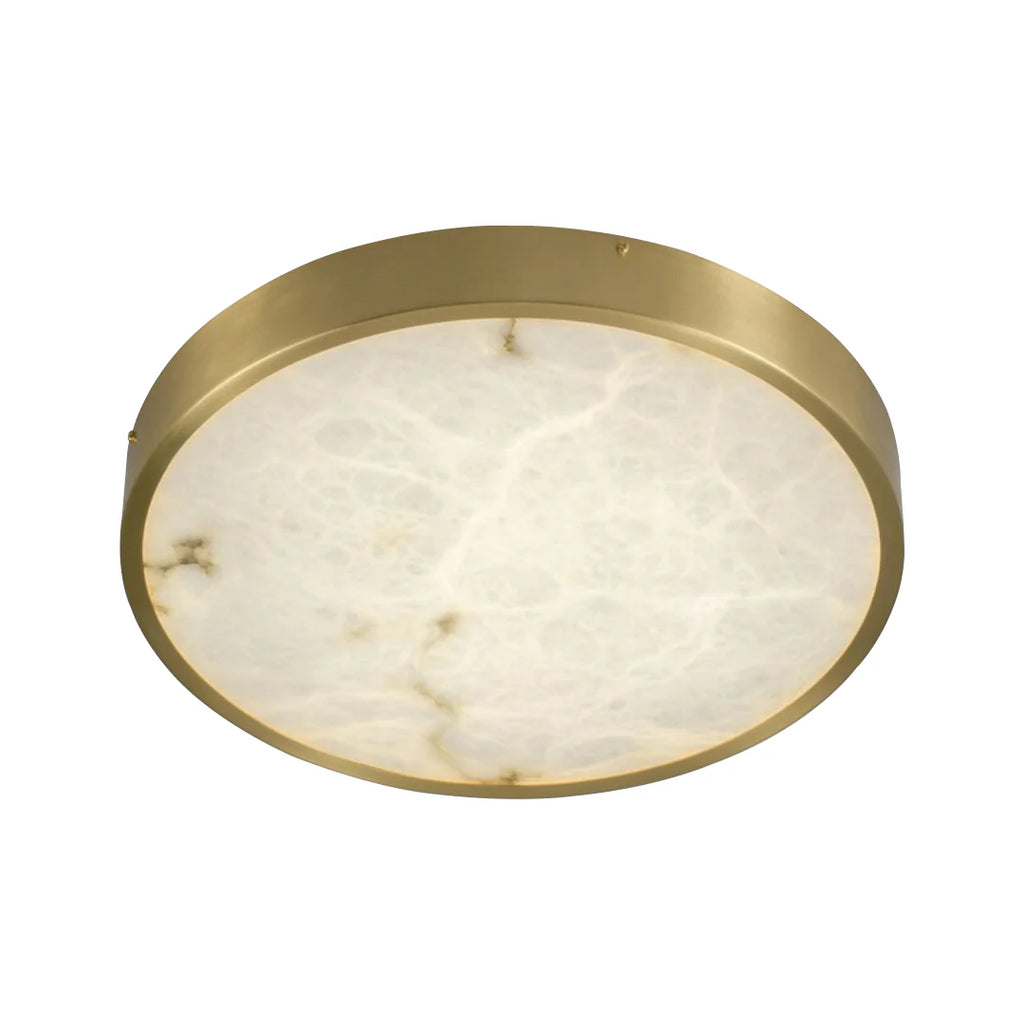 Column Alabaster Round Ceiling Lamp
