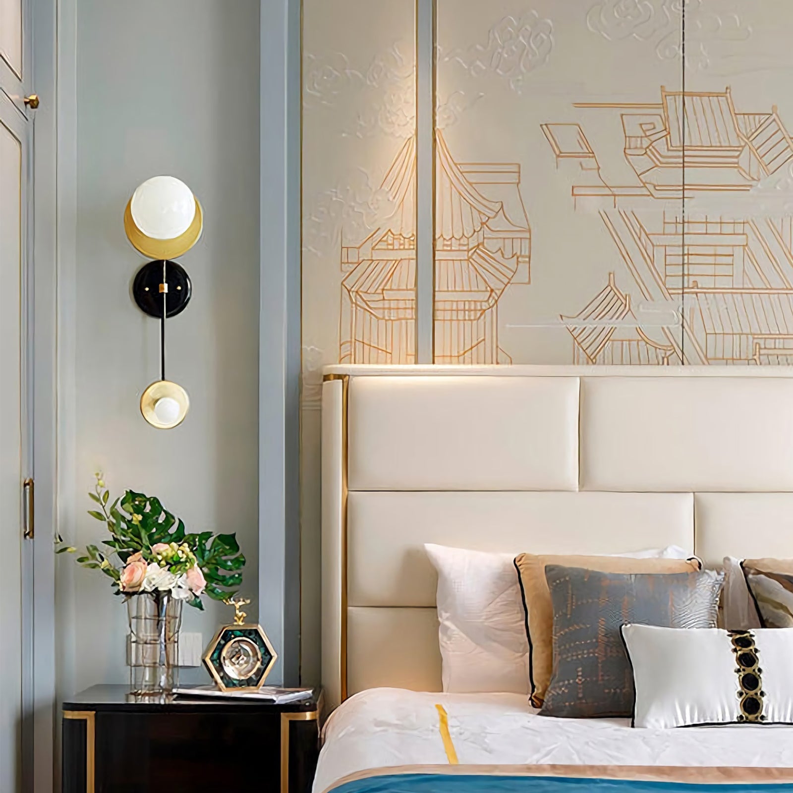 Contemporary Geometric Composition Wall Lamp