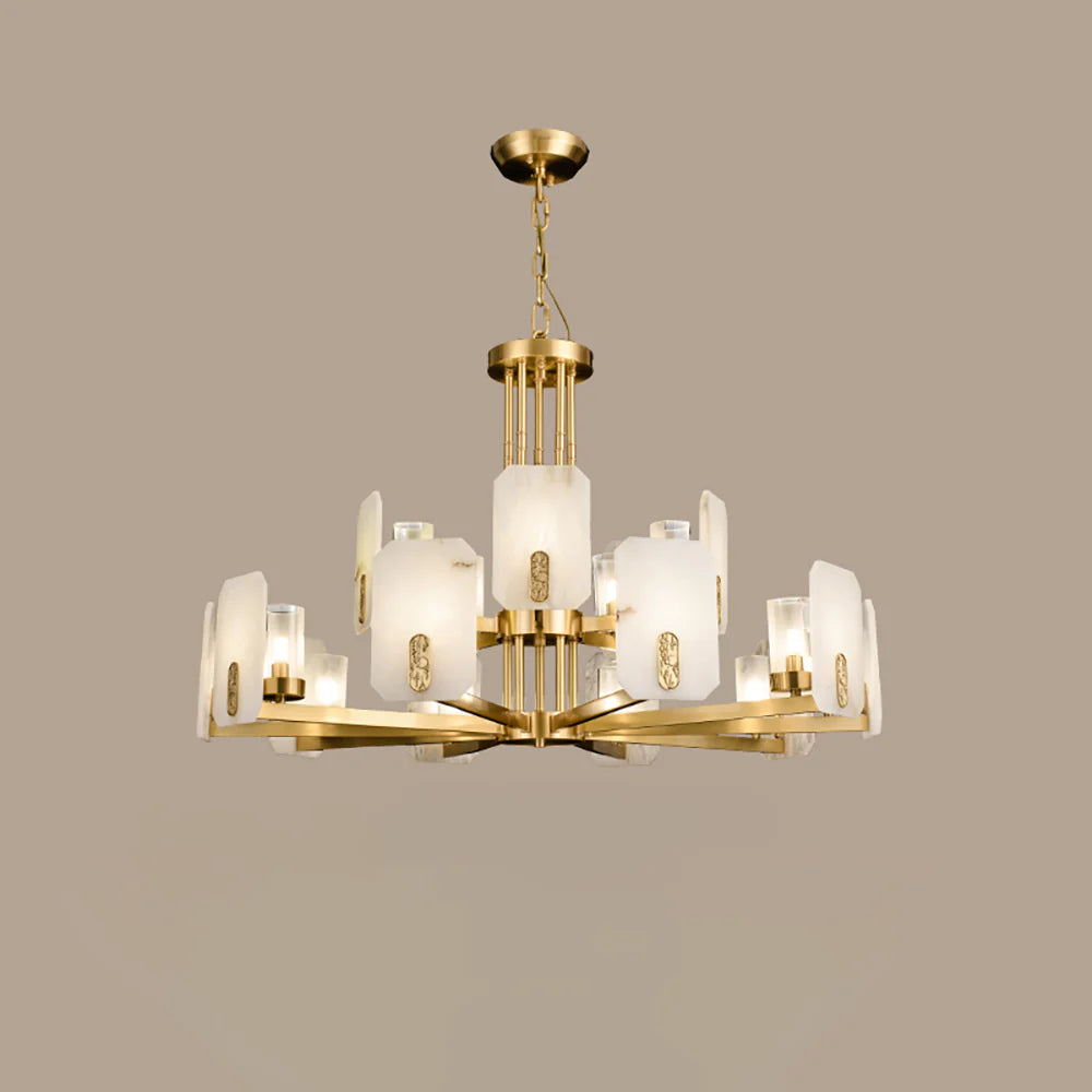 Luxury Copper Marble Chandelier