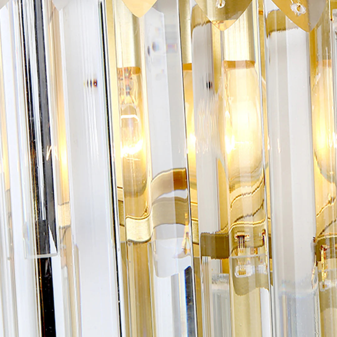 Crystal Tiered Tapered Wall Light