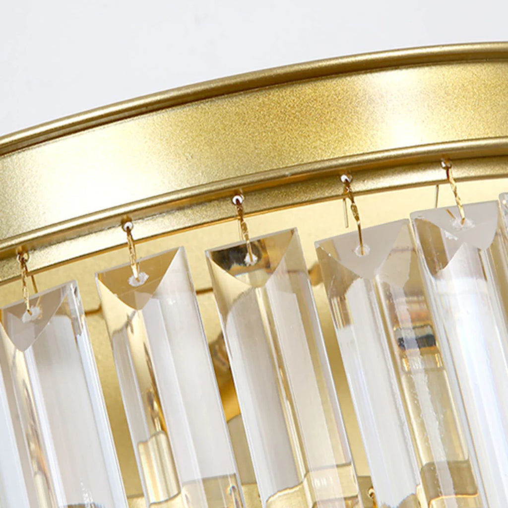 Crystal Tiered Tapered Wall Light
