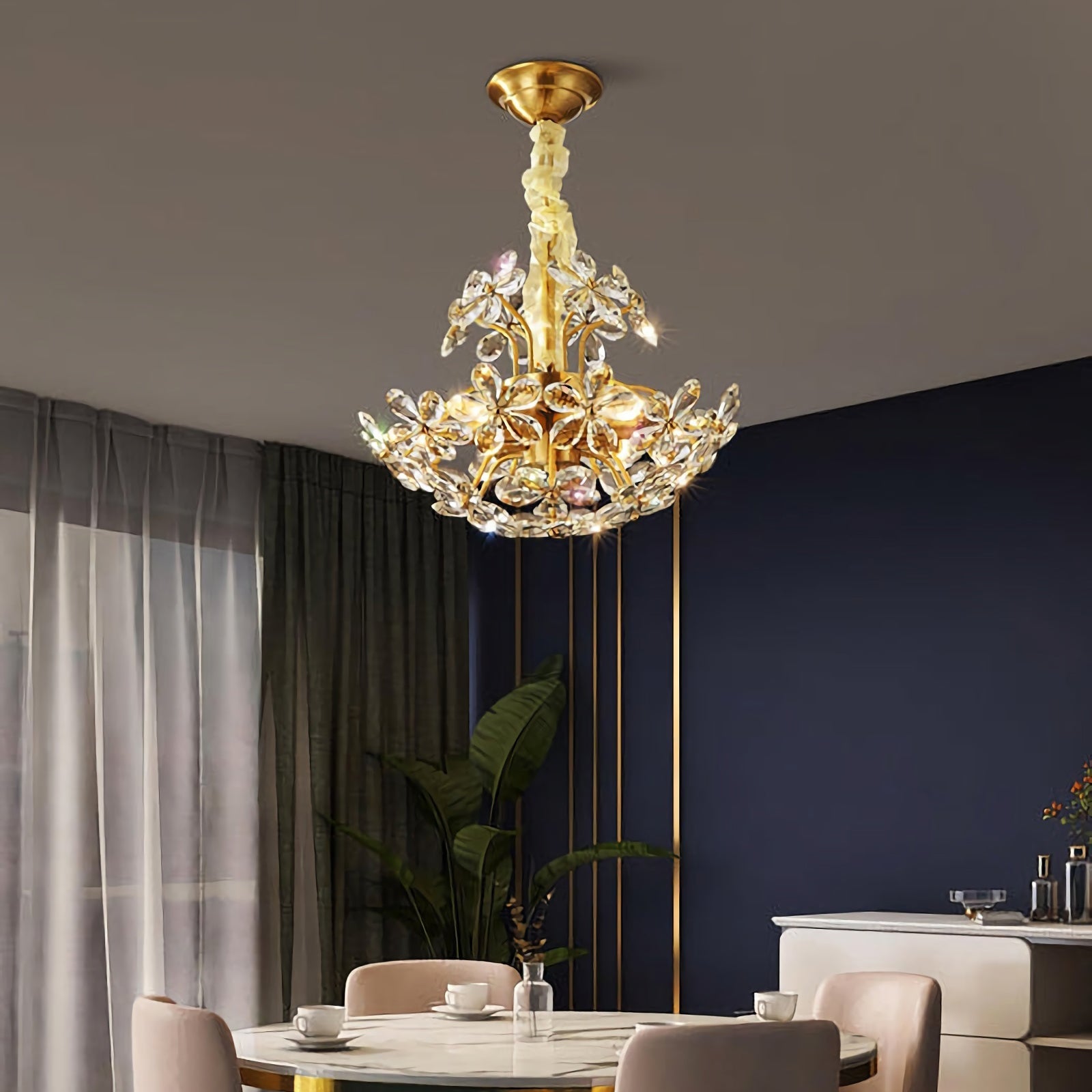 Crystal Flower Chandelier