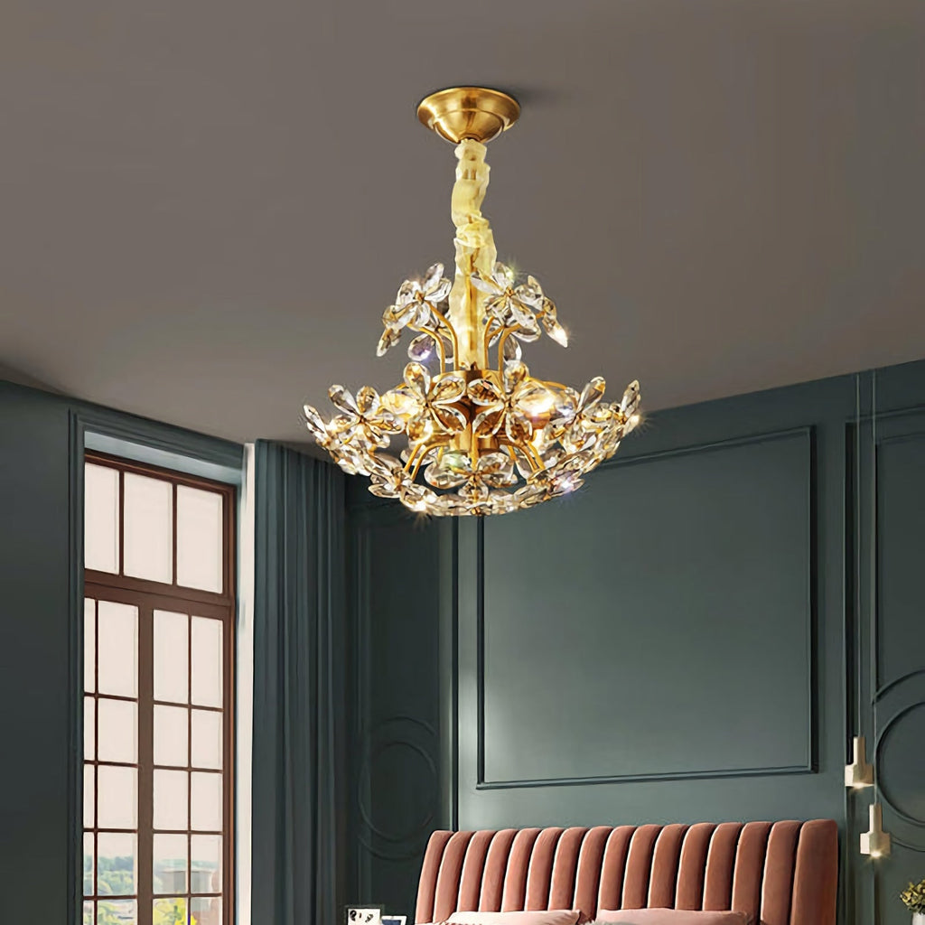 Crystal Flower Chandelier