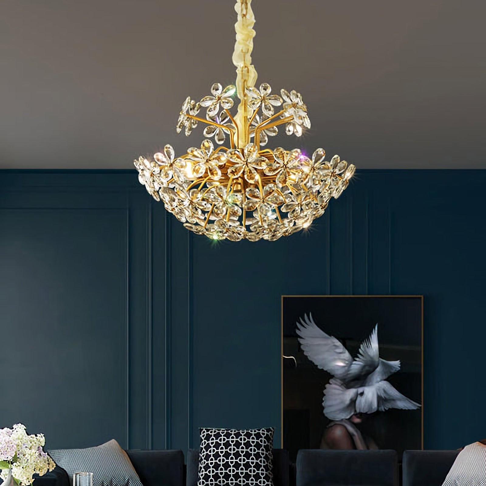 Crystal Flower Chandelier