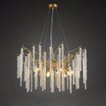 Crystal Wicker Chandelier