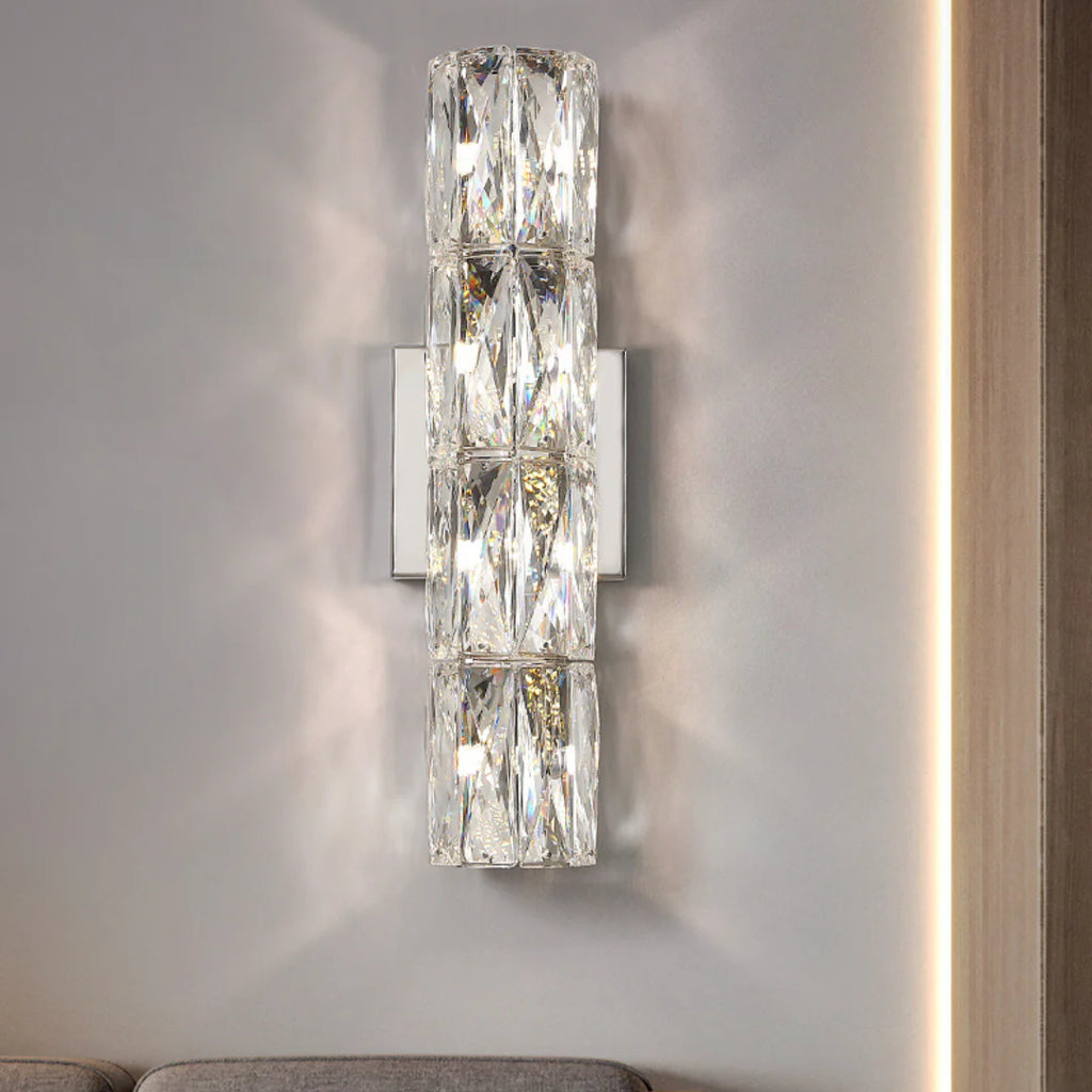 Cylindrical Crystal Wall Lamp