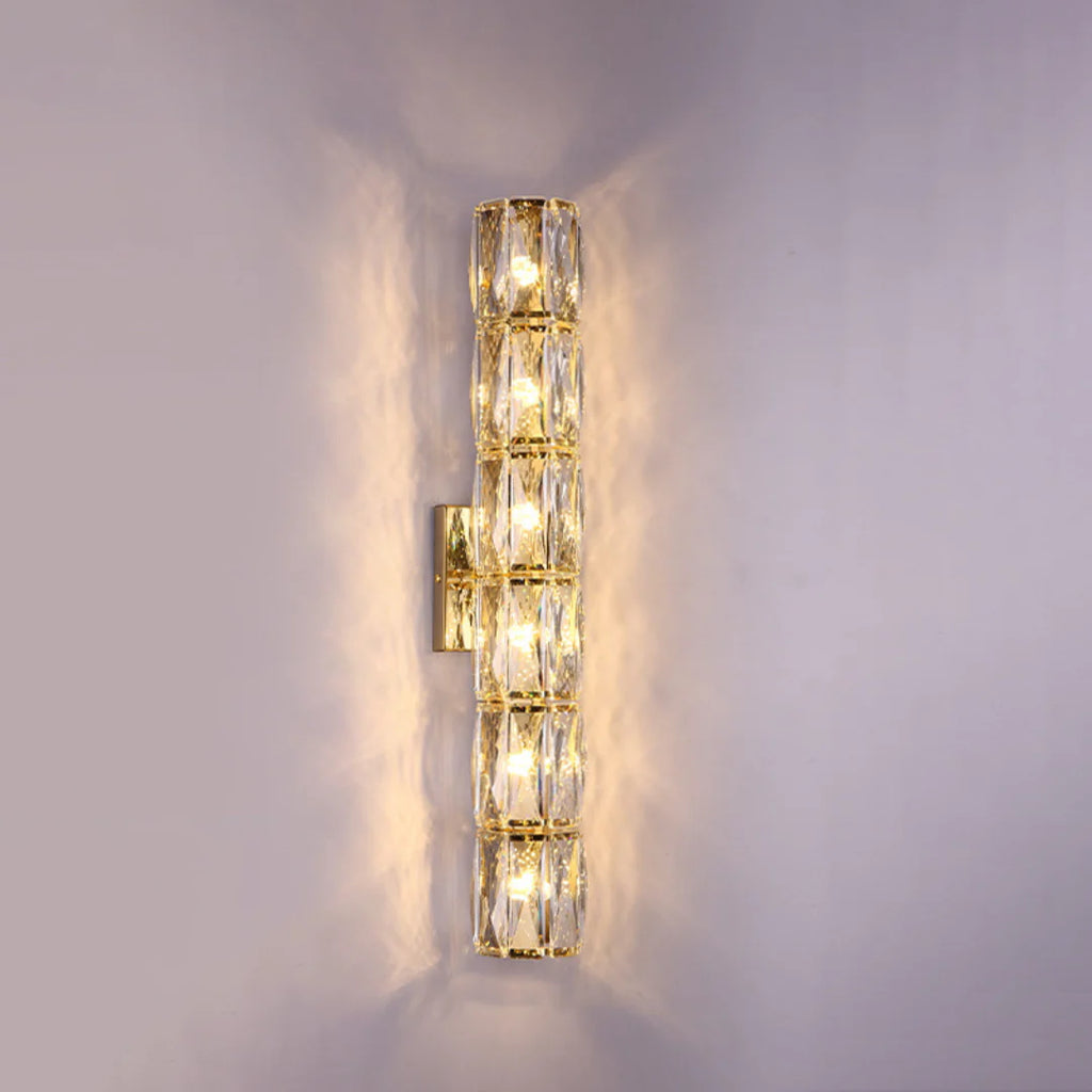 Cylindrical Crystal Wall Lamp