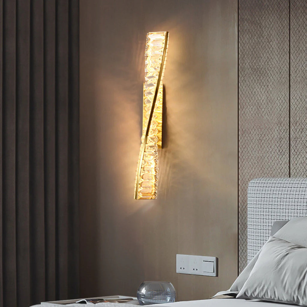 Dna Double Helix Crystal Wall Light