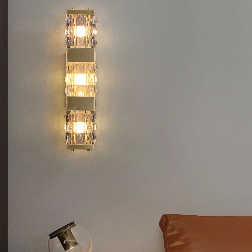 Dacio Golden Luxury Crystal Wall Lamp