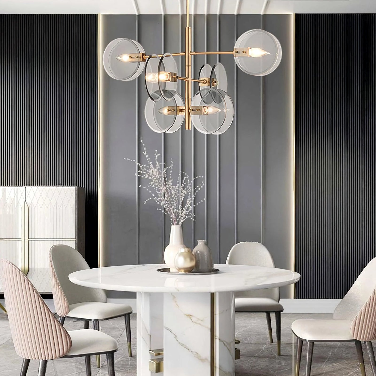 Disc Arteriors Norwich Glass Chandelier