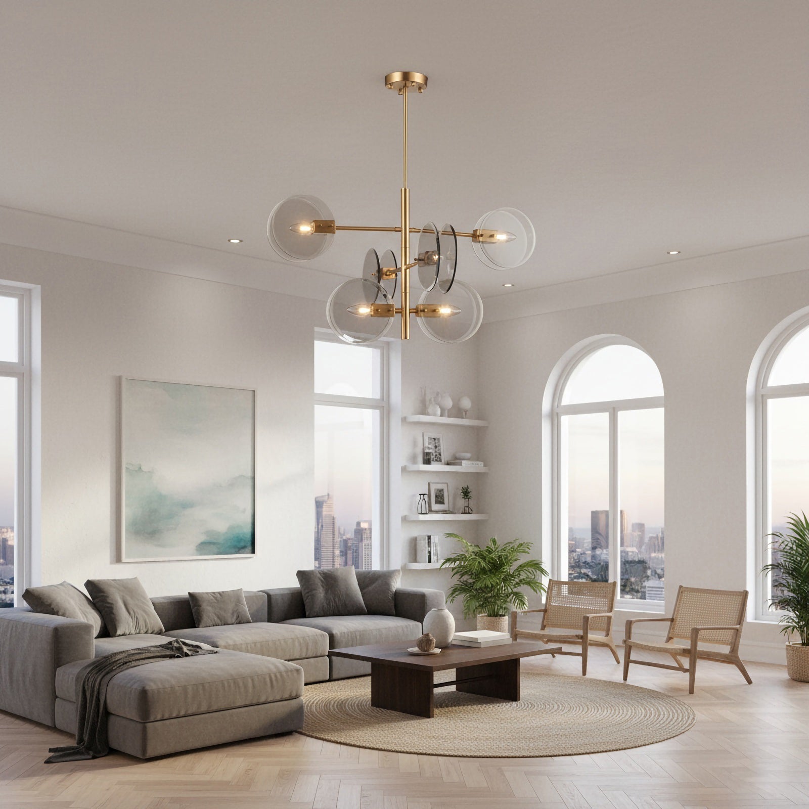 Disc Arteriors Norwich Glass Chandelier