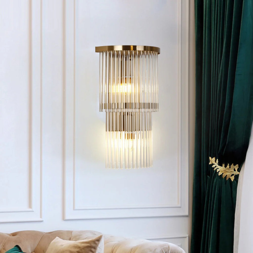 East Antique Brass Finish Wall Lamp