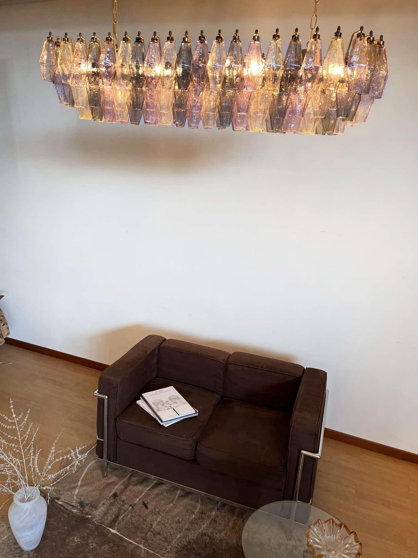 Elegant Multicolored Murano Poliedri Chandelier