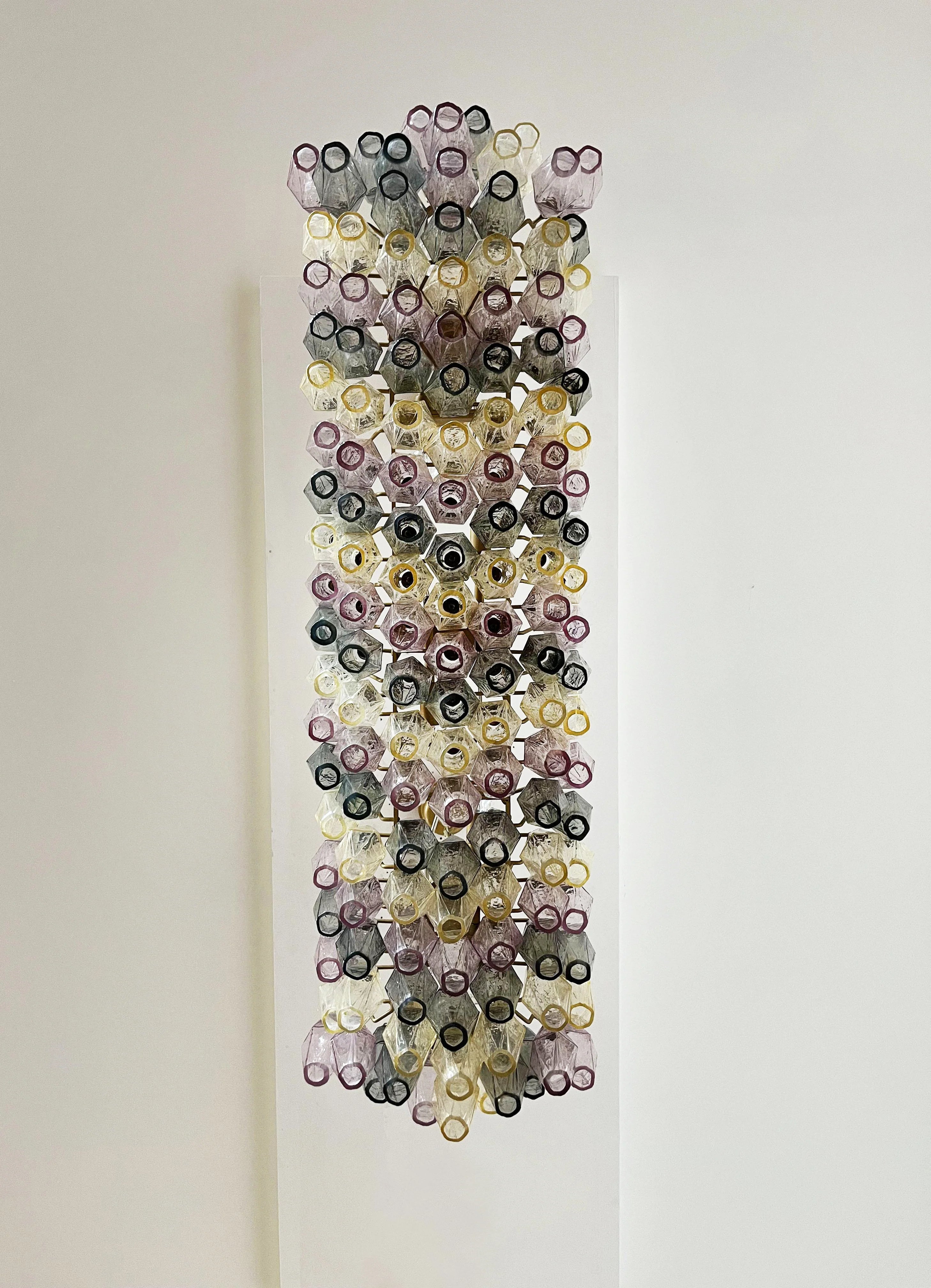 Elegant Multicolored Murano Poliedri Chandelier