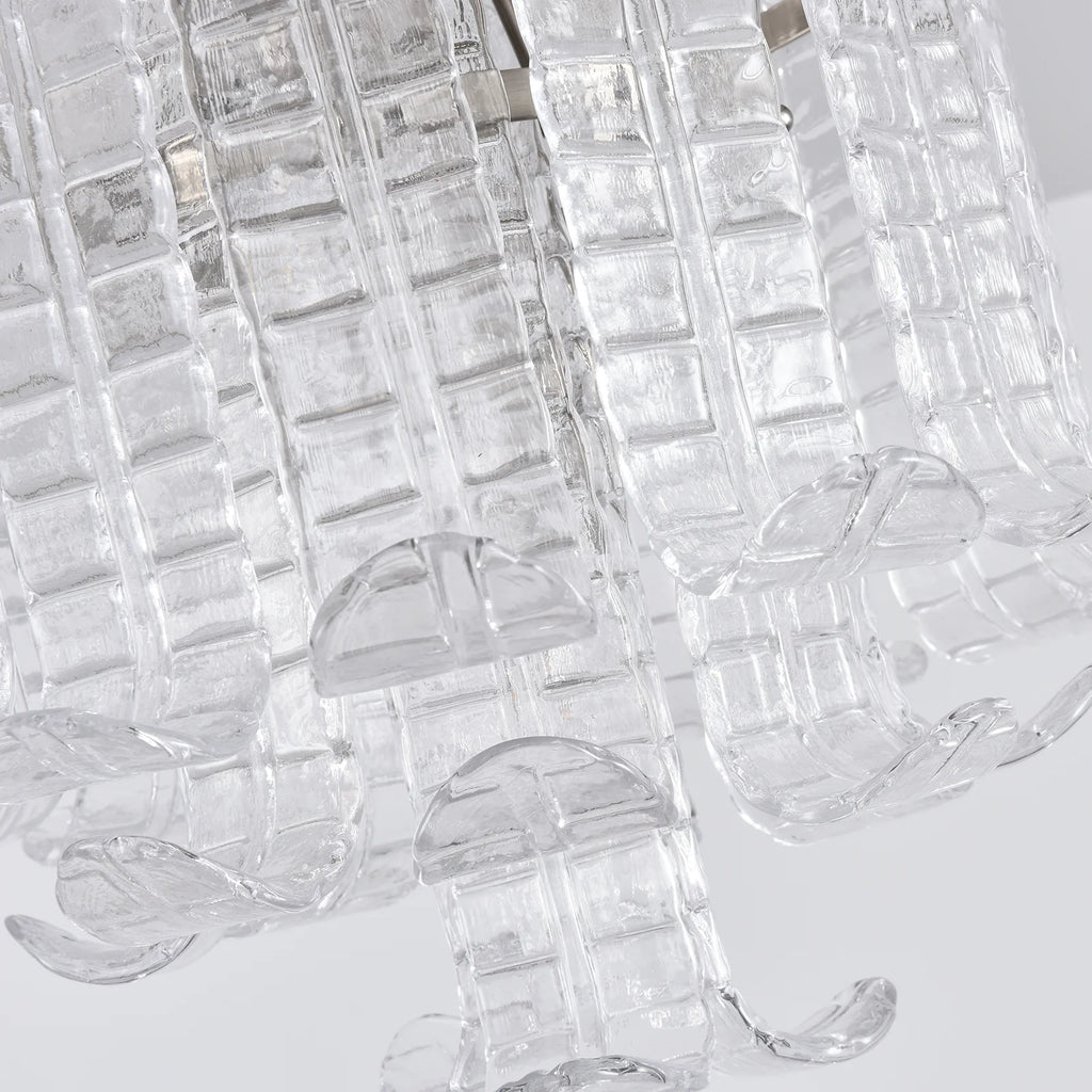 Elegant Murano Leaf Shaped Ceiling Lamp