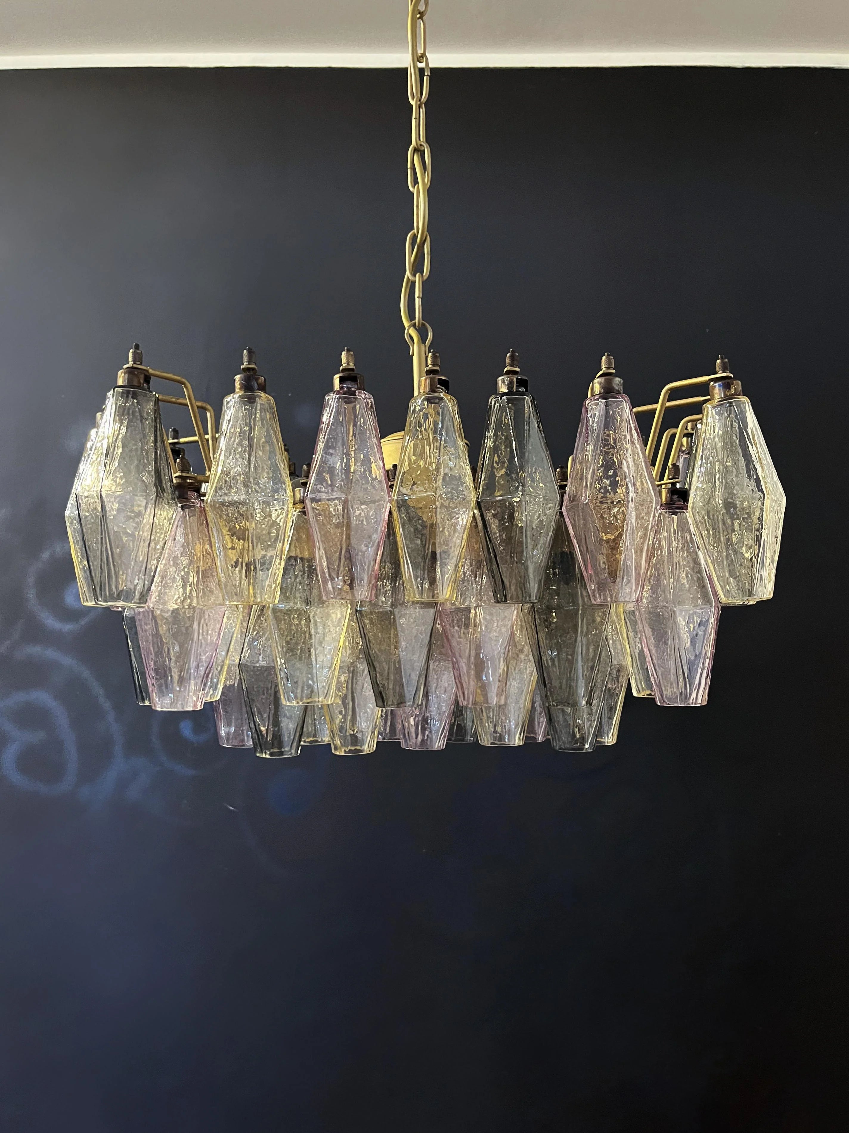 Poliedri Murano Colorful Chandelier