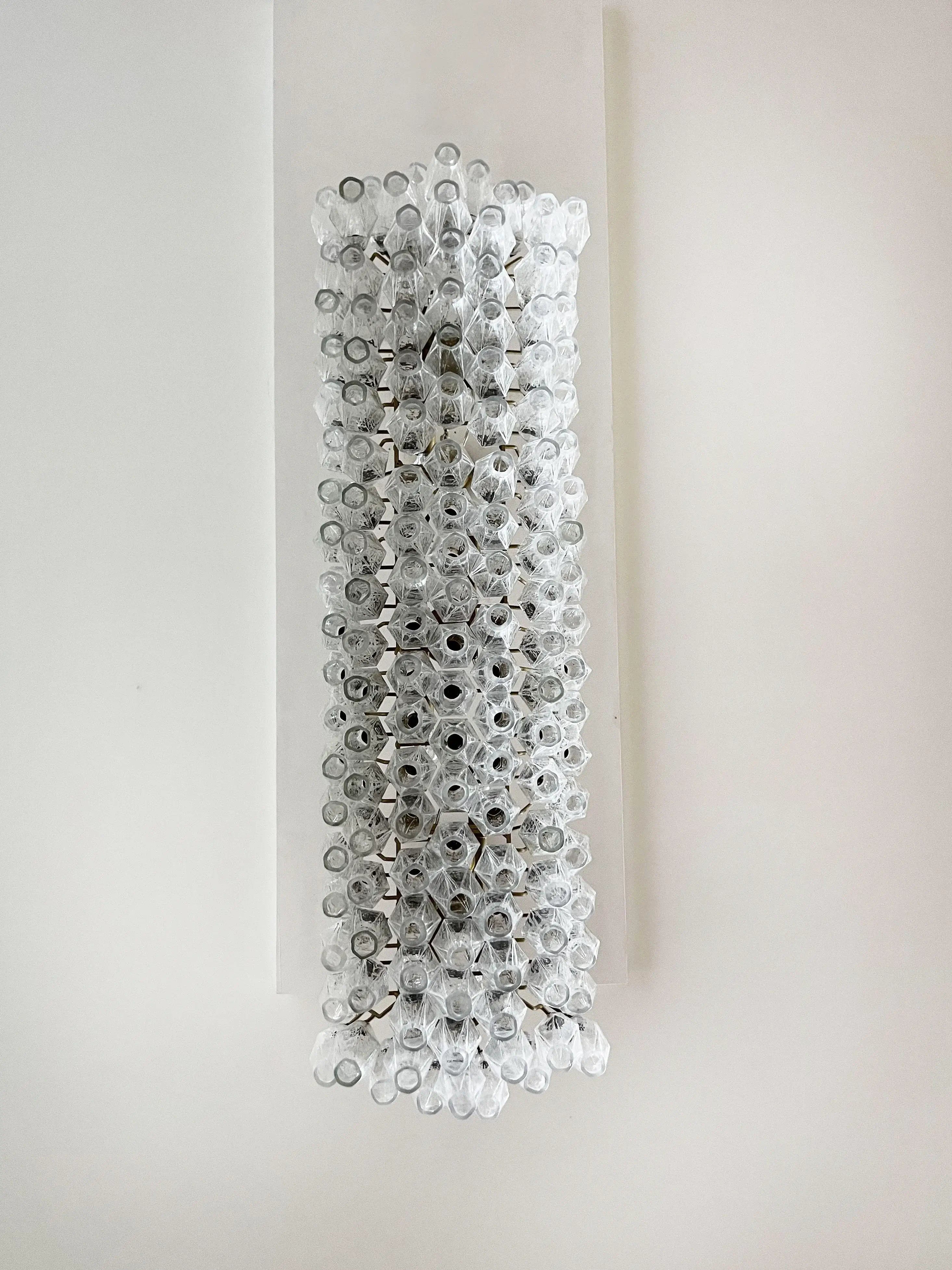 Elegant Transparent Murano Poliedri Chandelier