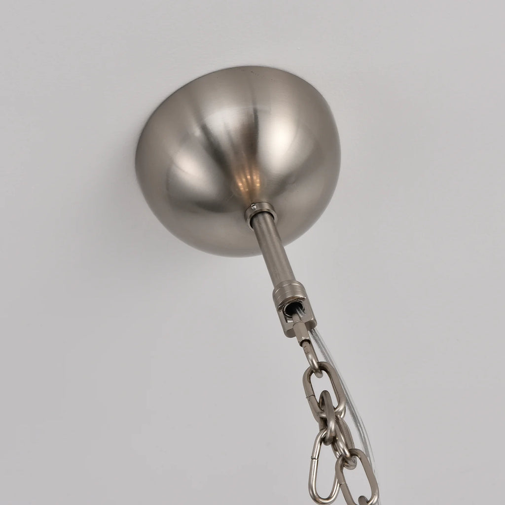 Elegant White Murano Disc Chandelier