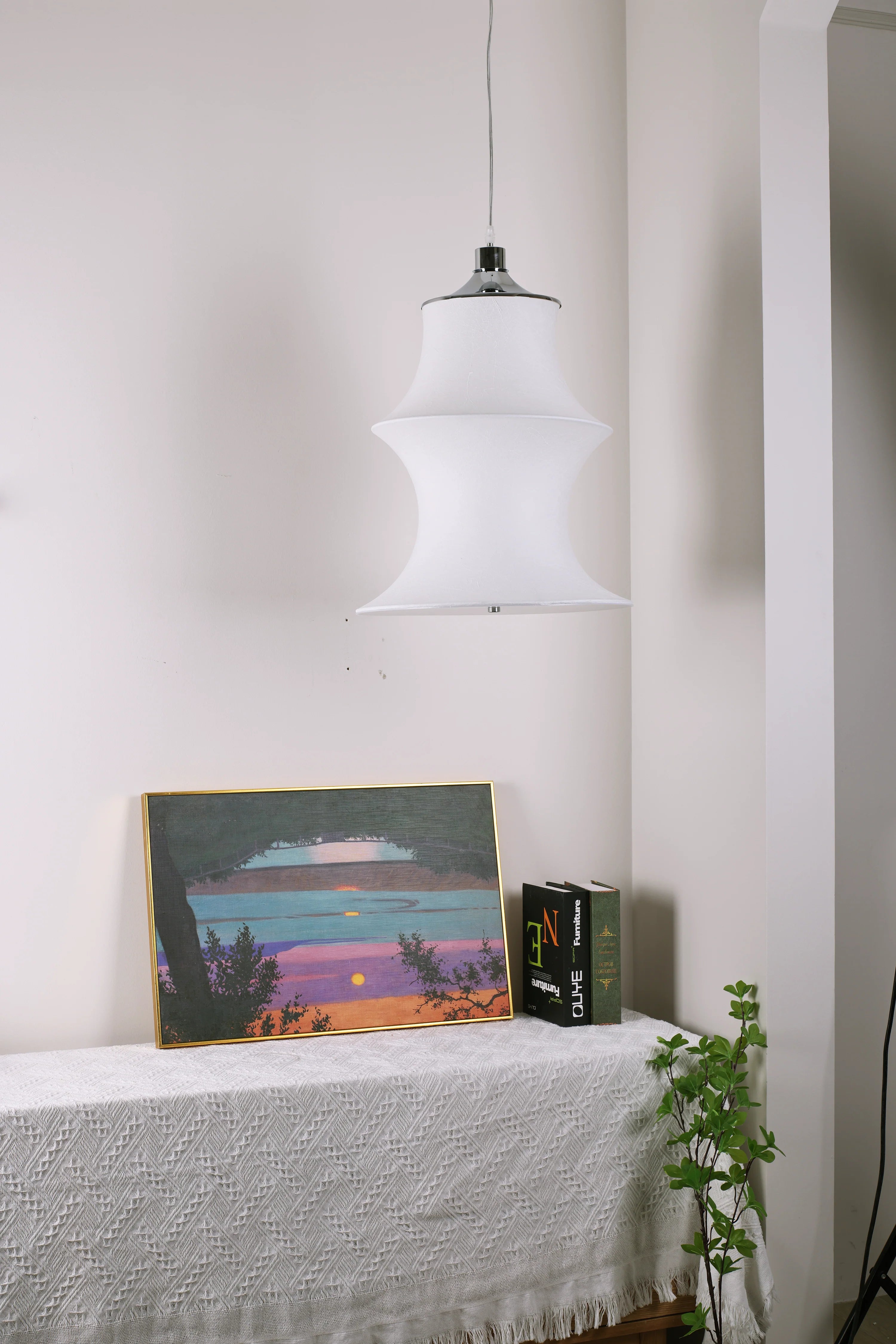 Fabric Long Strip Pendant light