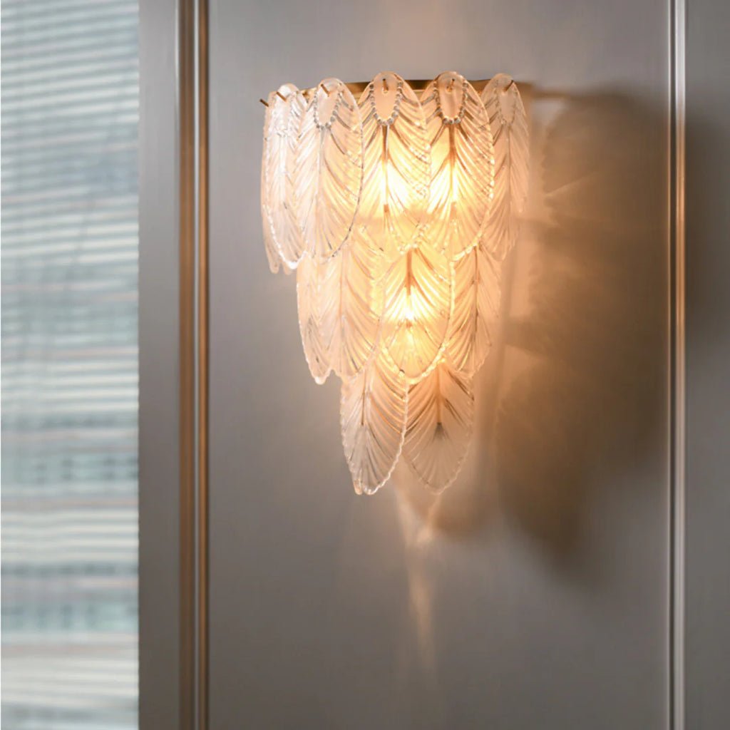 Feather Crystal Wall Lamp