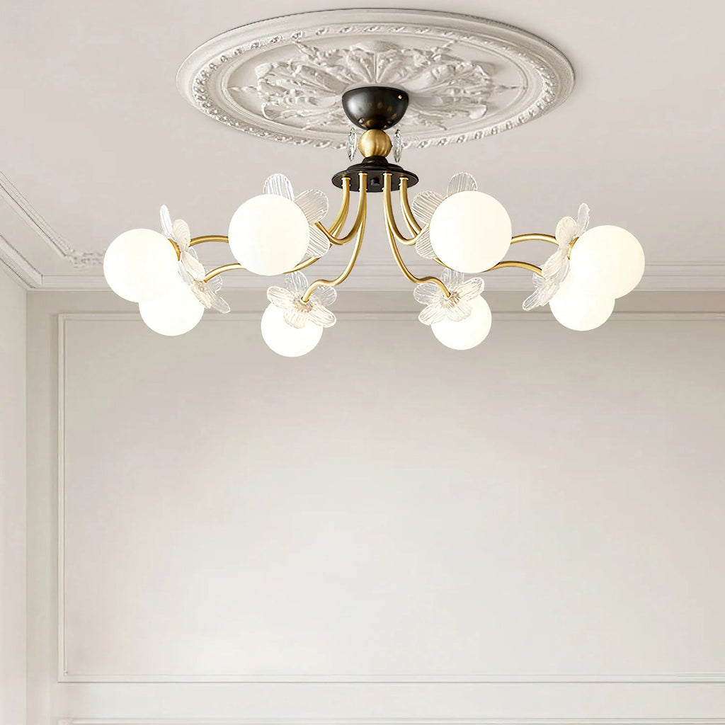Floral Petal Globe Chandelier