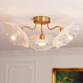 Lotus Leaf Glass Ceiling Lamp