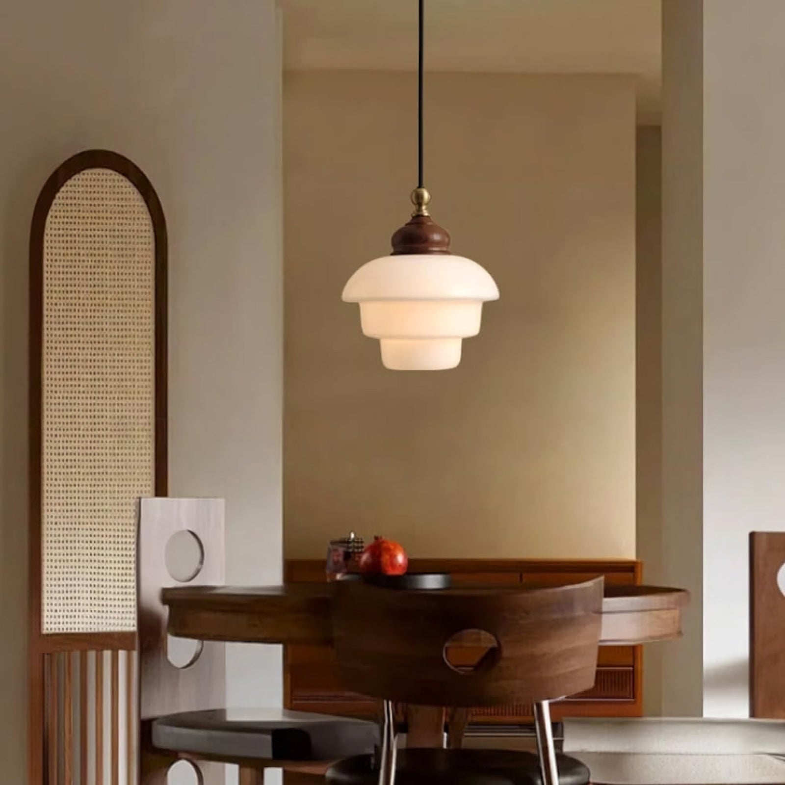 Nordic Cream White Glass Pendant Lights