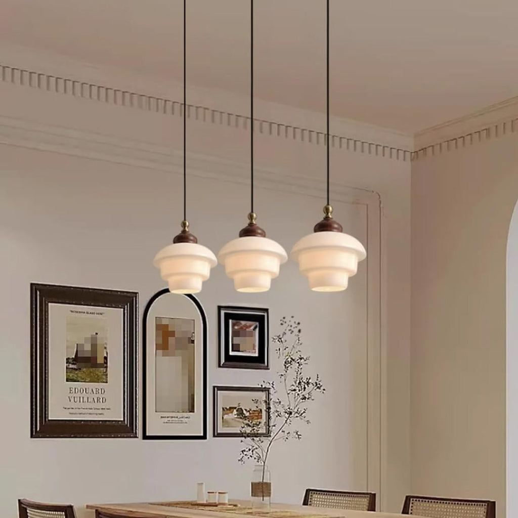 Nordic Cream White Glass Pendant Lights