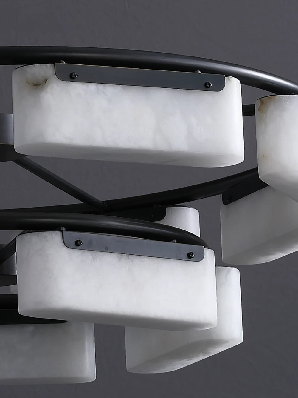 Rectangle Fusion Alabaster Chandelier