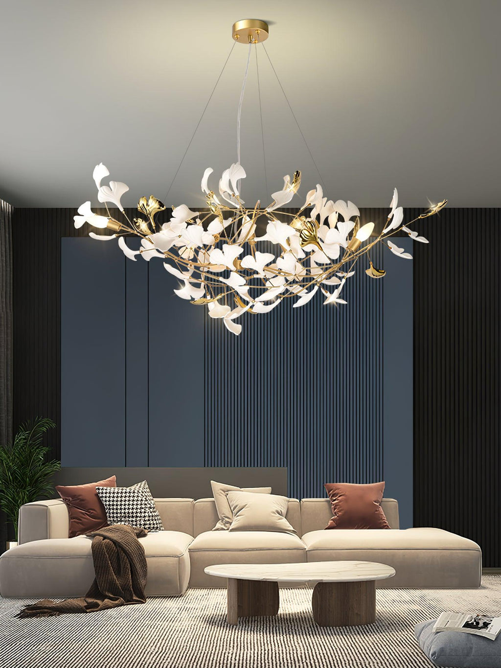 Gingko Ceramic Chandelier S