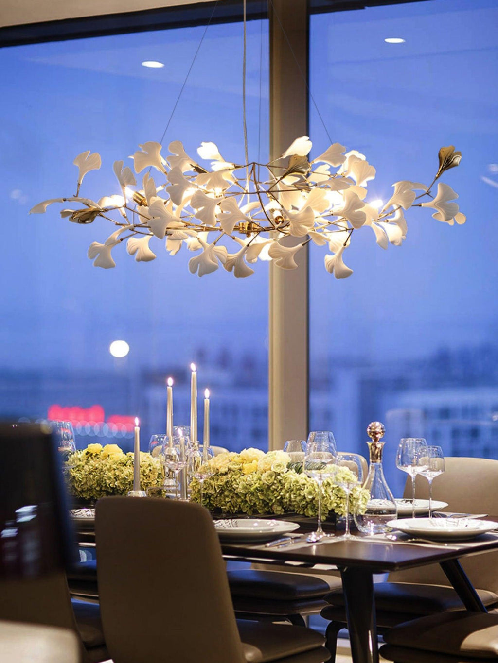 Gingko Ceramic Chandelier S