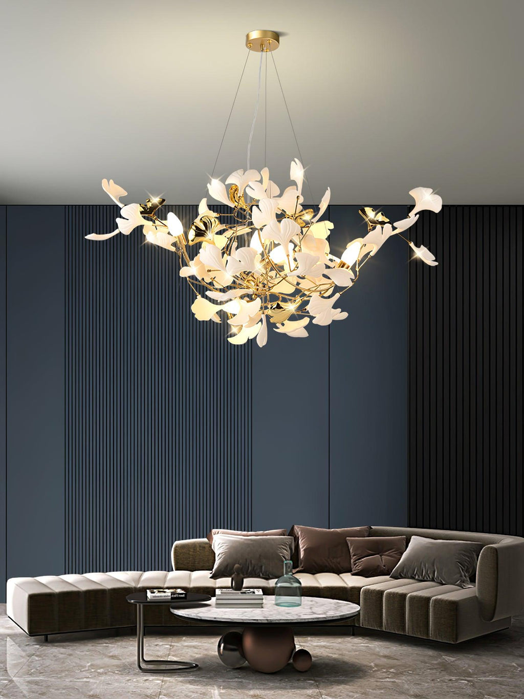 Gingko Ceramic Chandelier S