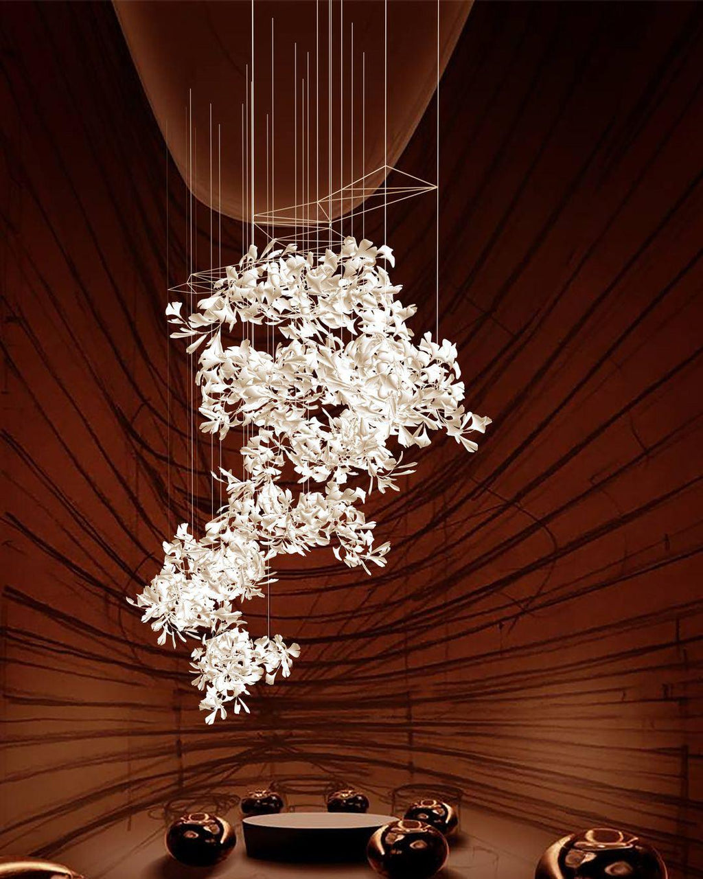 Gingko Ceramic Chandelier F