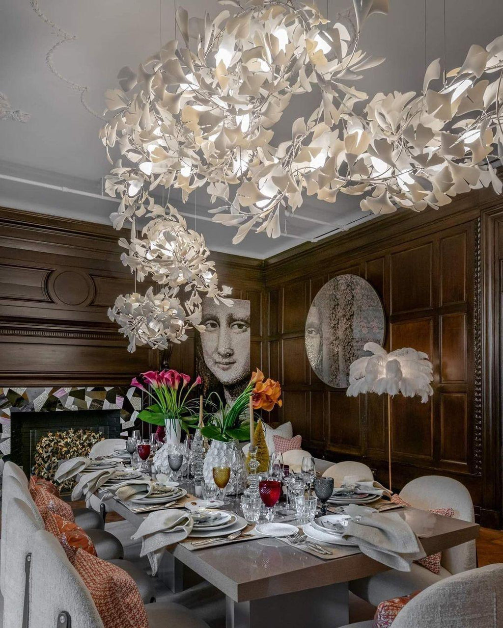 Gingko Ceramic Chandelier C