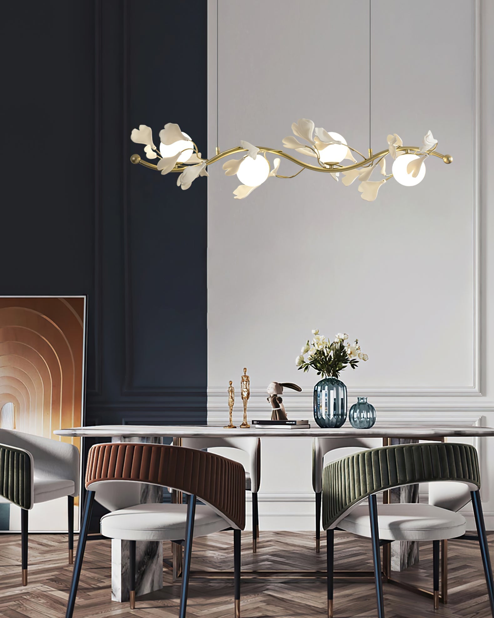Gingko Glass Chandelier