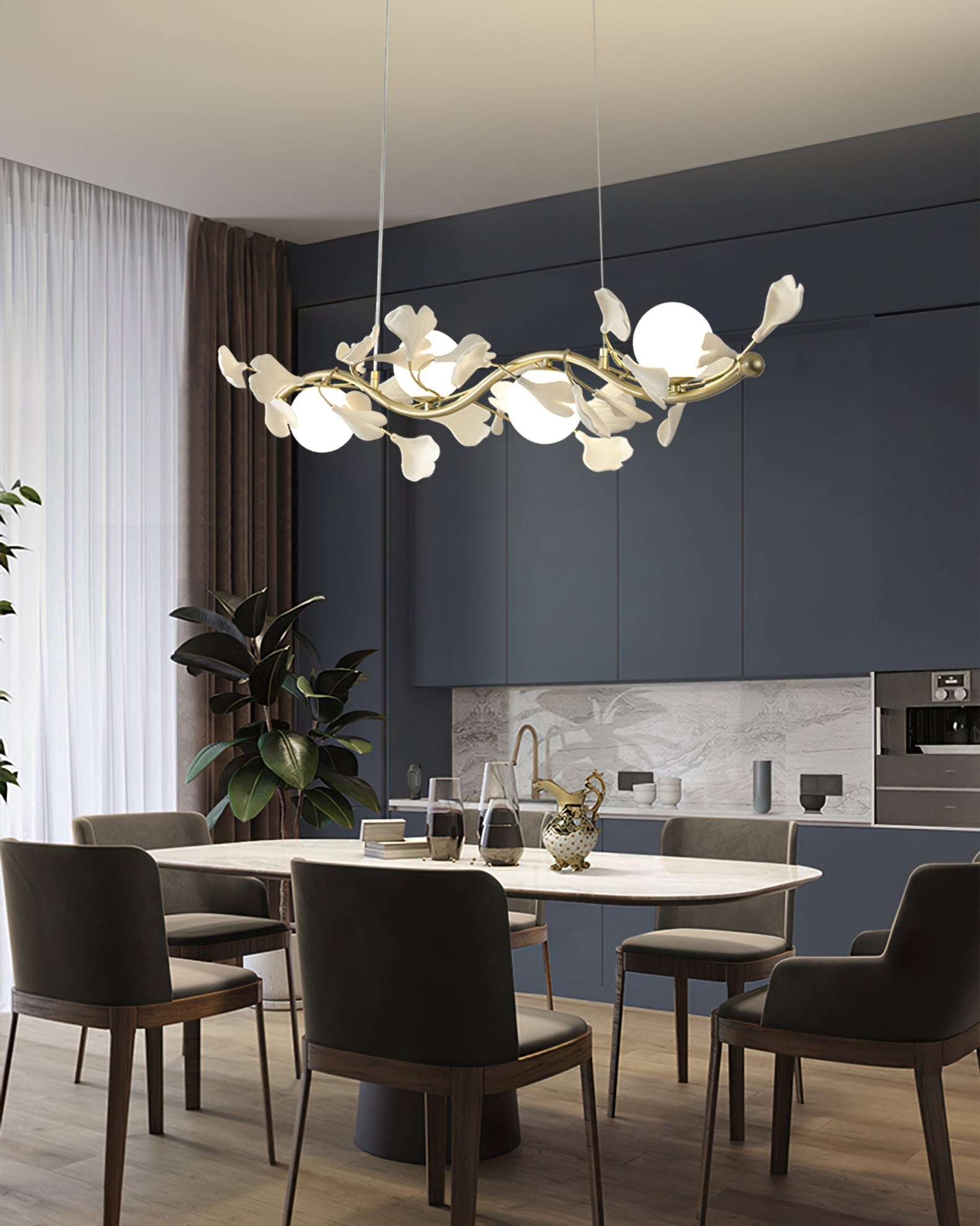Gingko Glass Chandelier