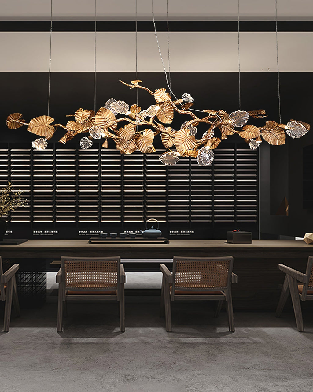 Gold Leaf Chandelier