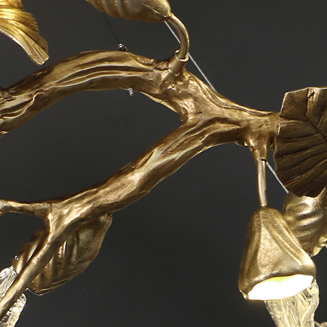 Gold Leaf Chandelier