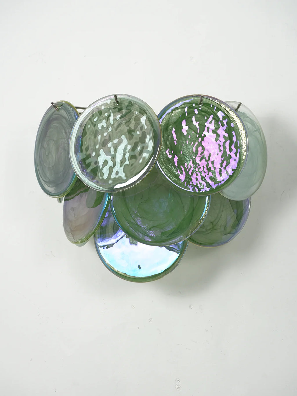 Green Murano Disc Wall Sconce
