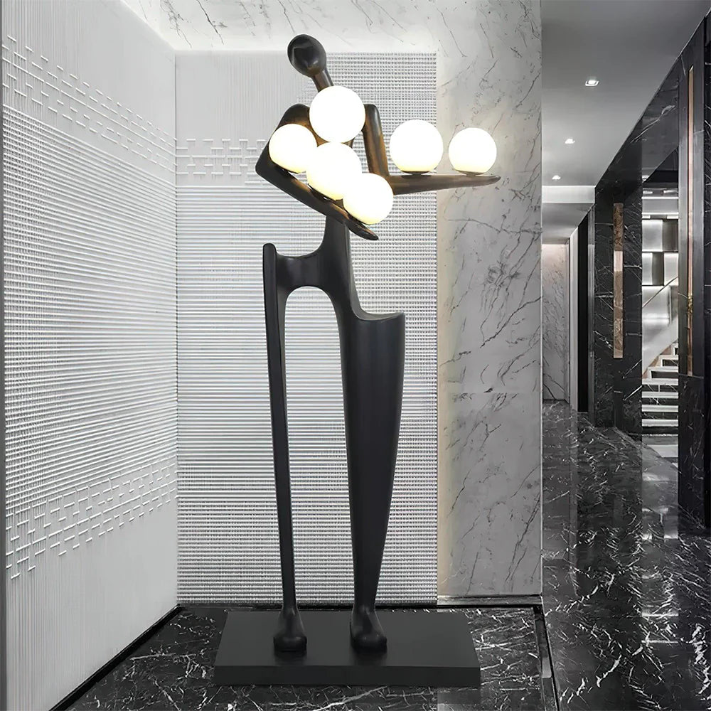 Greeter Sculpture Figure Floor Lamp
