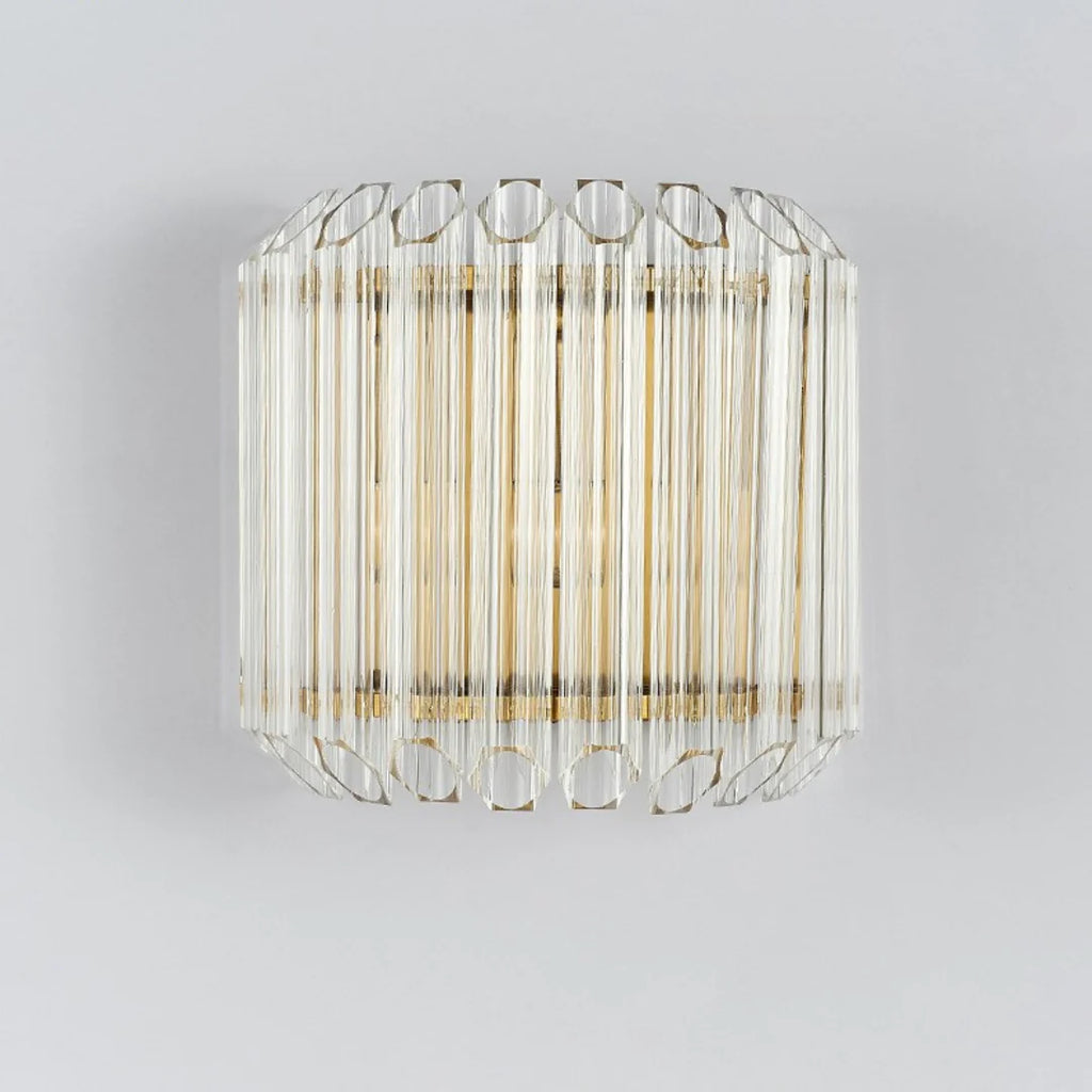 Modern Crystal Rod Brass Wall Sconce