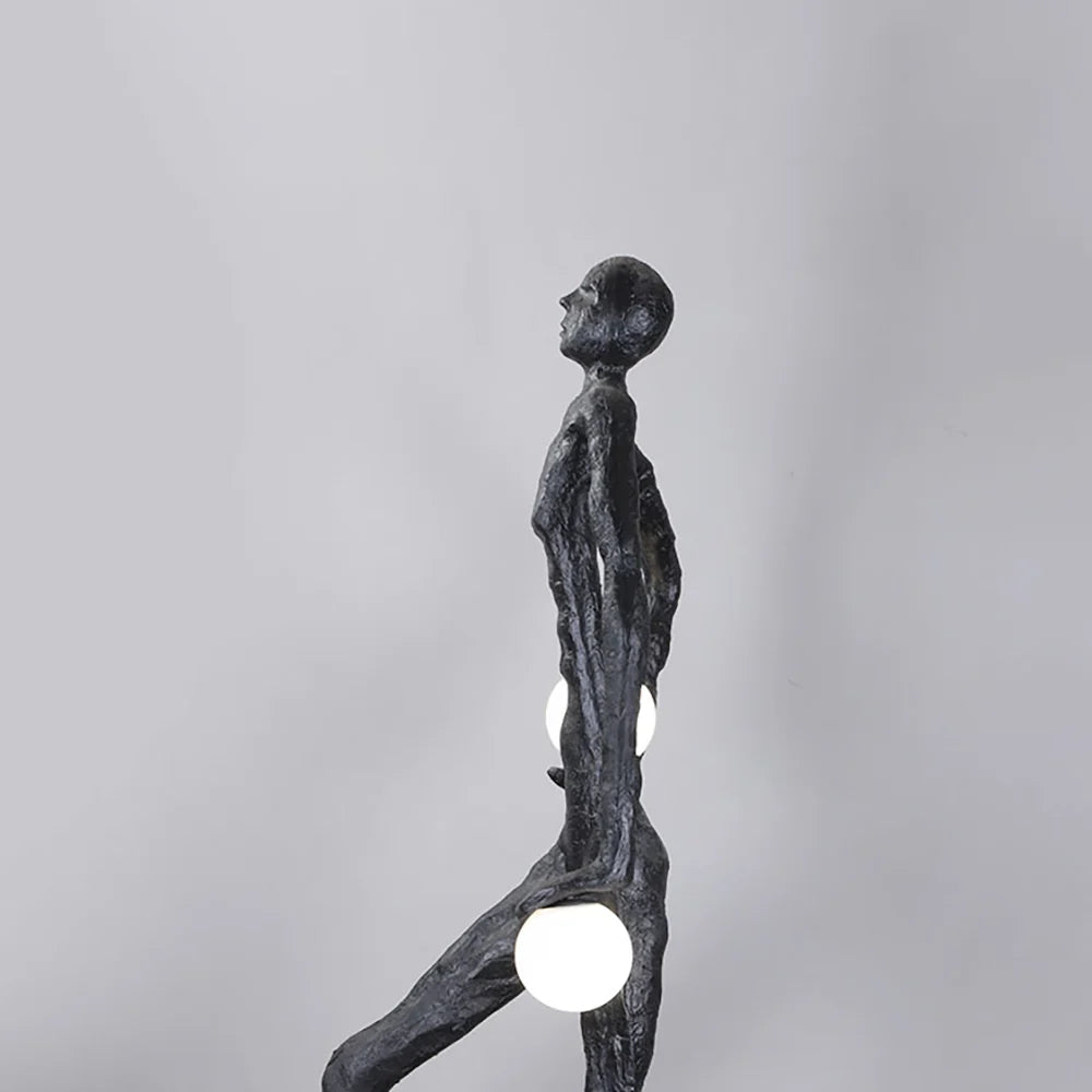 Kicking Ball Sculpture Character Floor Lamp