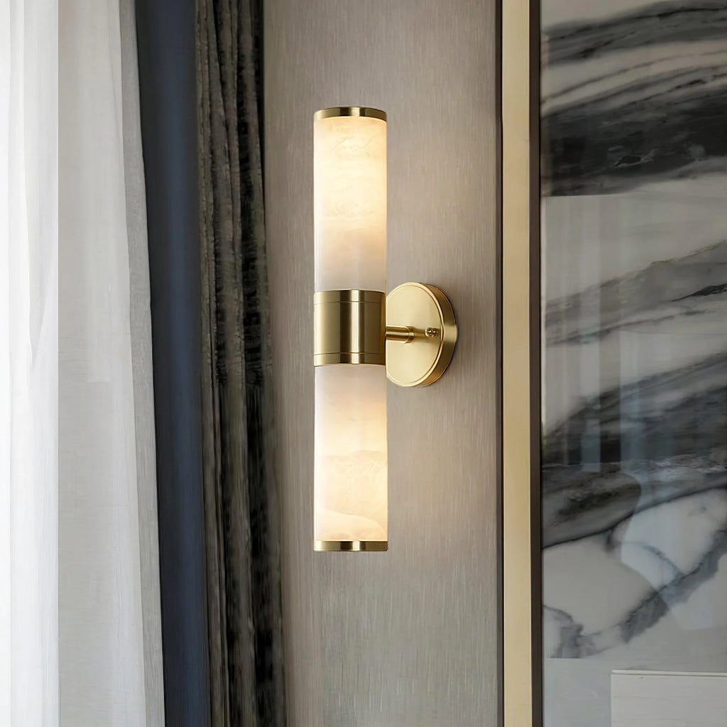 Alabaster Lampatron Cylindrical Wall Lamp