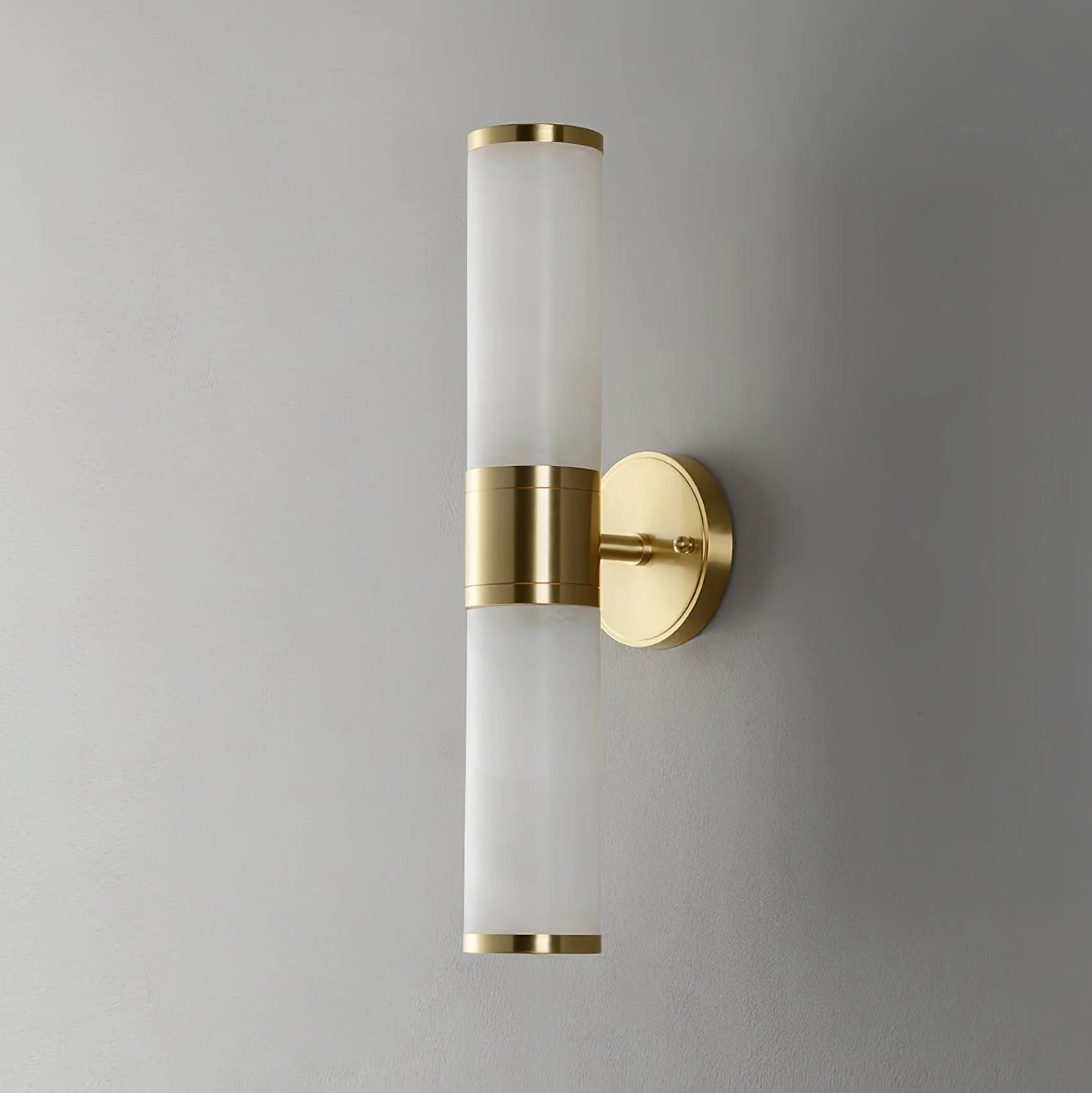 Alabaster Lampatron Cylindrical Wall Lamp