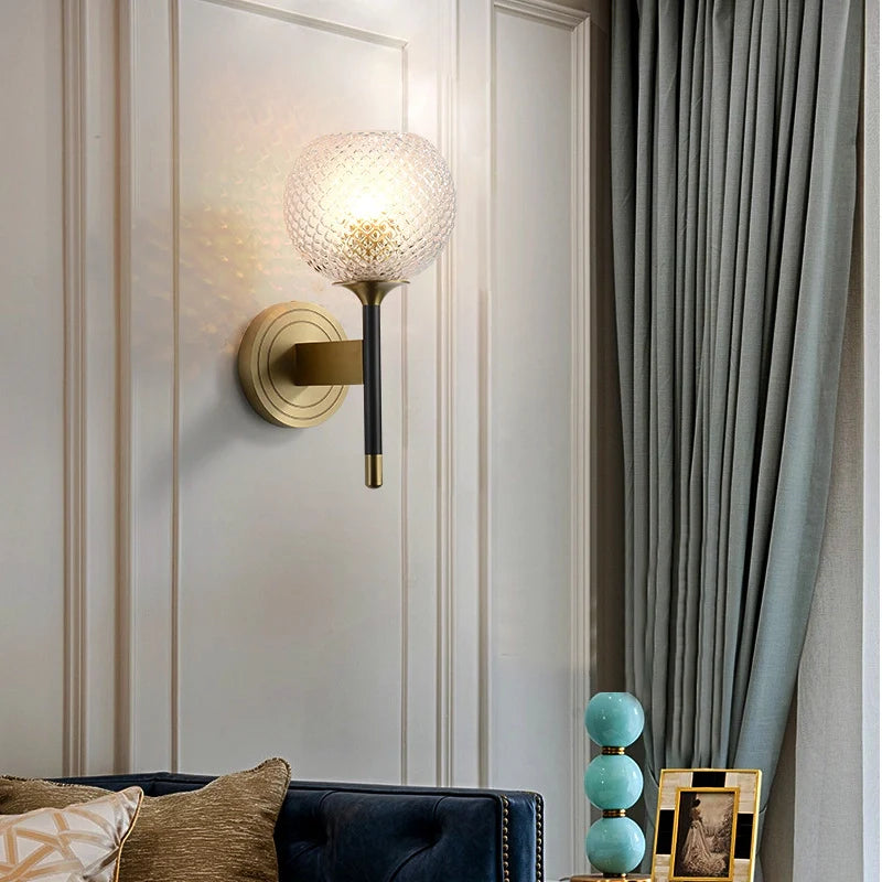 Lattice Glass Wall Sconce