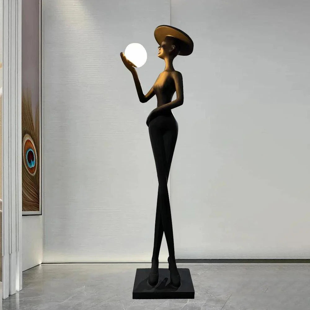 Lexa Sculpture Figure Floor Lamp