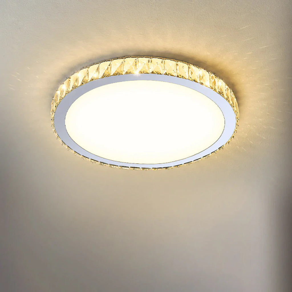 Light Luxury Round Crystal Ceiling Lamp