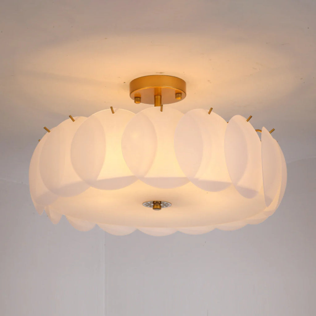Light Luxury Round Glass Ceiling Lamp